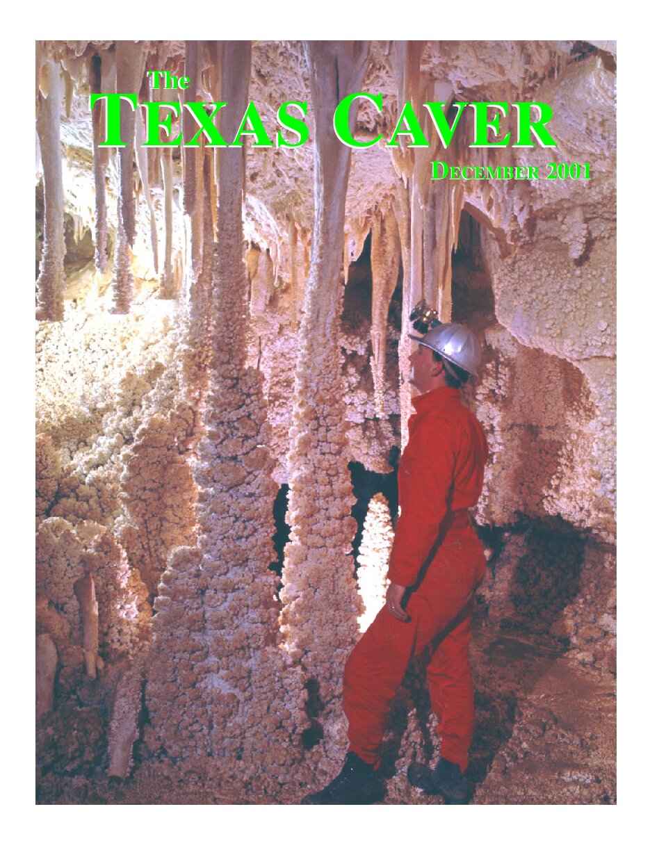 Cover of The Texas Caver, December 2001