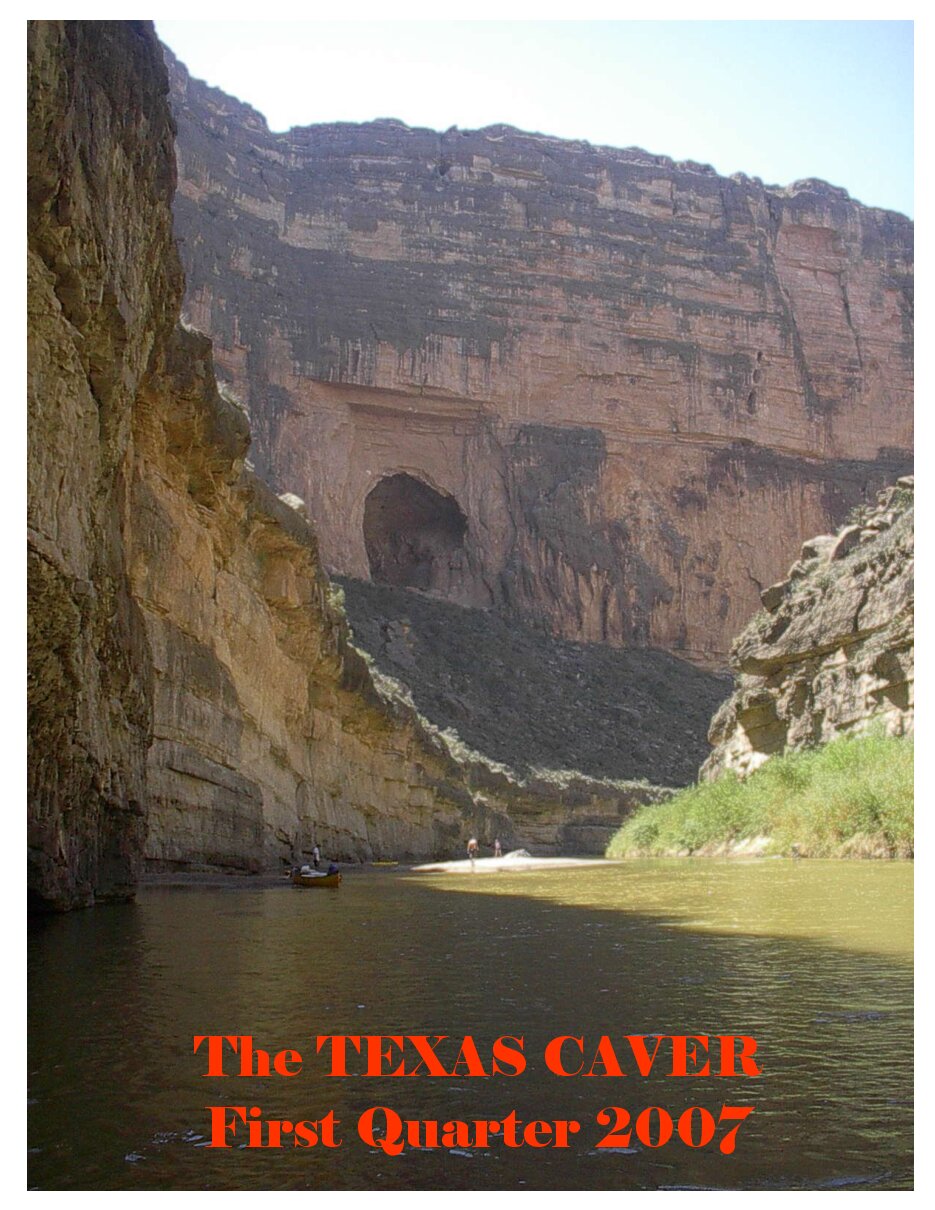 Cover of The Texas Caver, Q1 2007